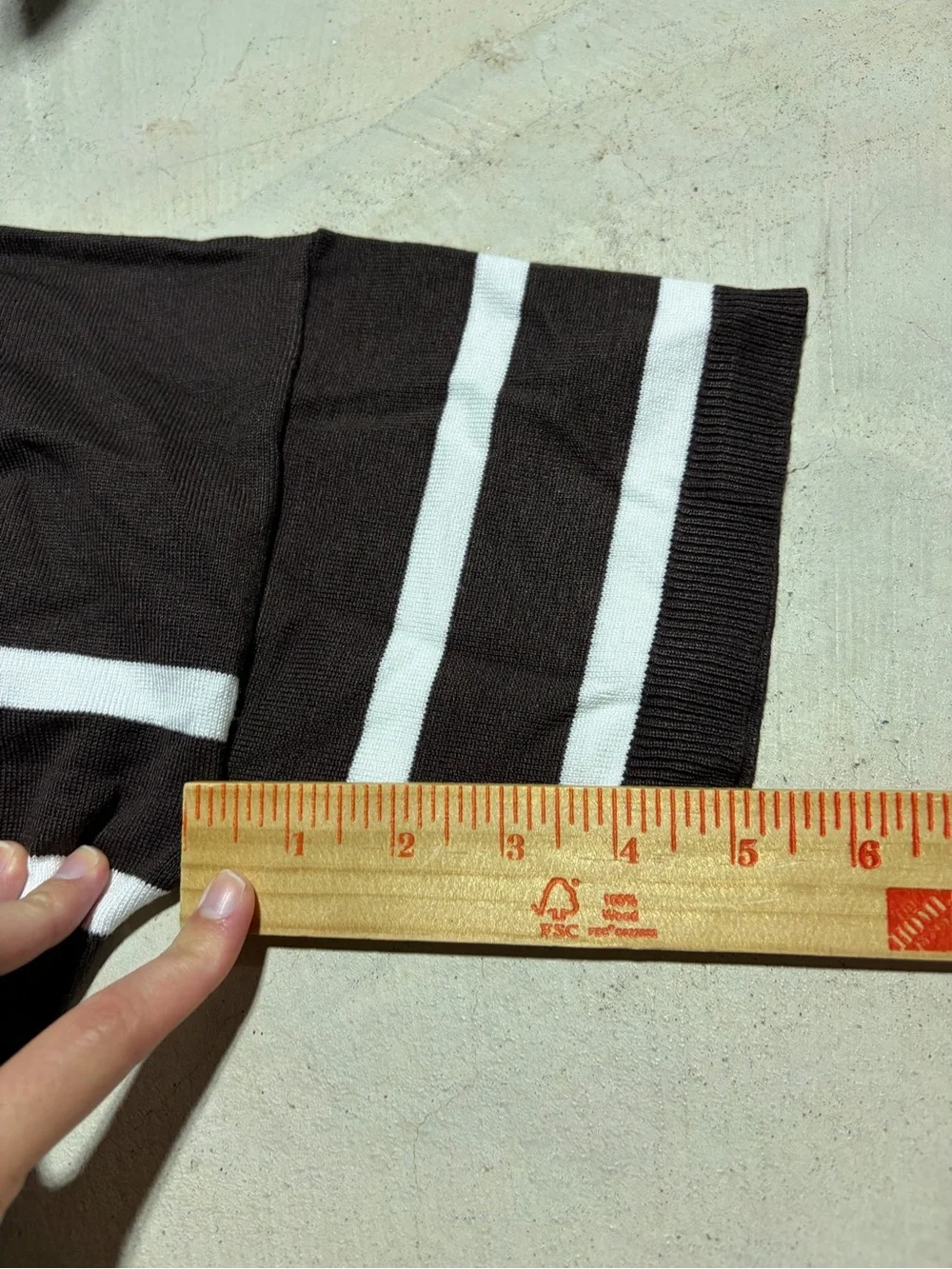 Cable & gauge NWT brown Striped Short Sleeve Sweater MSRP$58 large